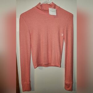 American Eagle, Mock Neck Pink Top, Size Medium